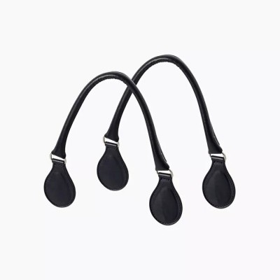 .anses courtes tubulaires faux cuir avec anneau métal