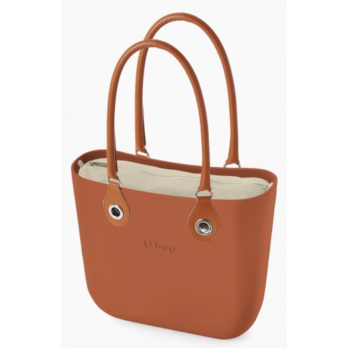 O bag orange brûlé avec anses longues orange brulé
