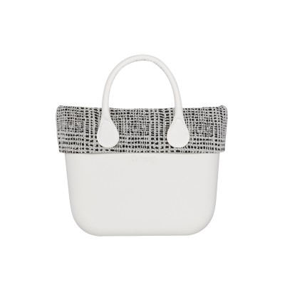 O bag mini .bordure tissu Prince de Galles