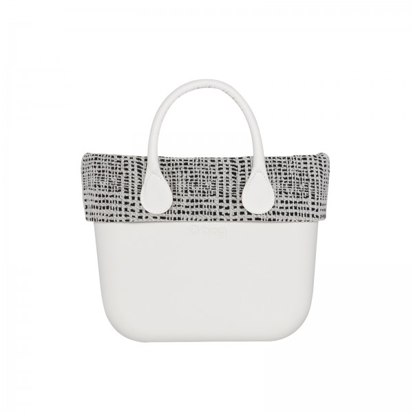 O bag mini .bordure tissu Prince de Galles