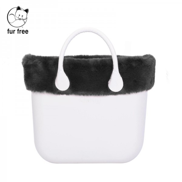 O bag mini .bordure fausse fourrure lapin