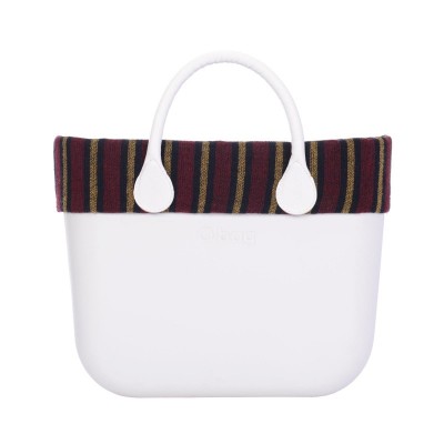 O bag .bordure rayures verticales