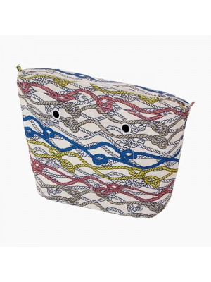 O bag .intérieur Erika/marine/freesia nœuds 