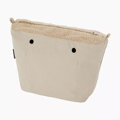 O bag mini .intérieur en laine bouclée