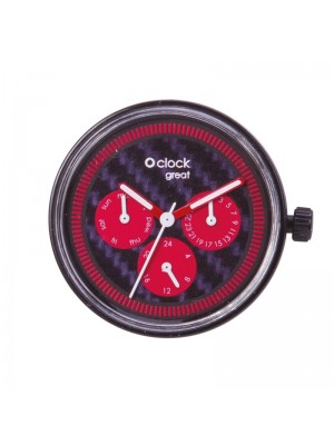 O clock great .cadran date racing carbon