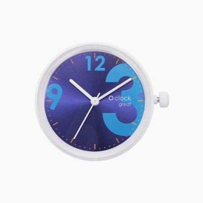 O clock great .Cadran soleil nombres fluo jaune genêt 