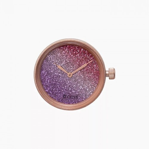 O clock .cadran glitter bicolore