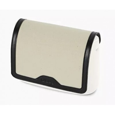 O pocket .rabat edge avec bord en faux cuir